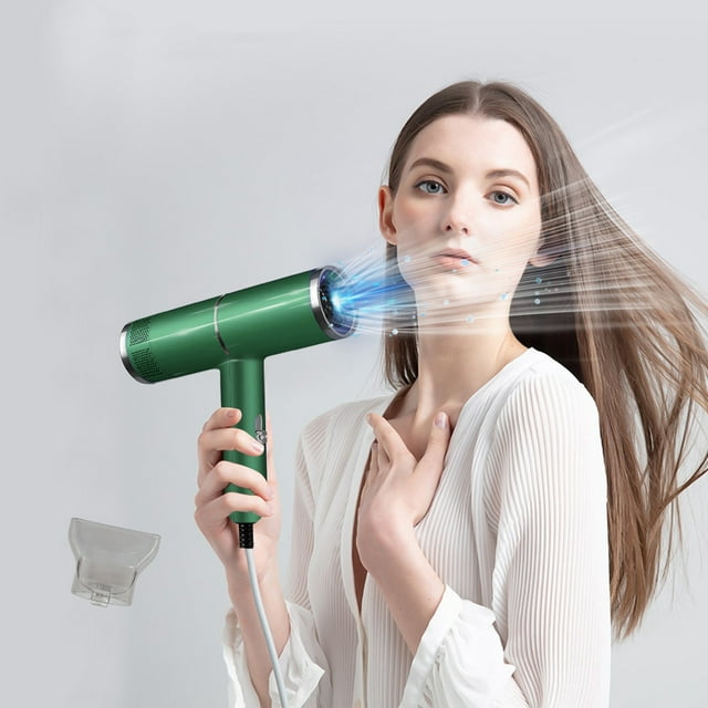 Fiudx Secador de Pelo de Alta Potencia, Tecnología Iónica, Secado Rápido con 3 Velocidades Ajustables, Diseño Ligero y Portátil, Ideal para Uso En Peluquerías, Ideal para Viajes, Blanco/Morado/Verde/