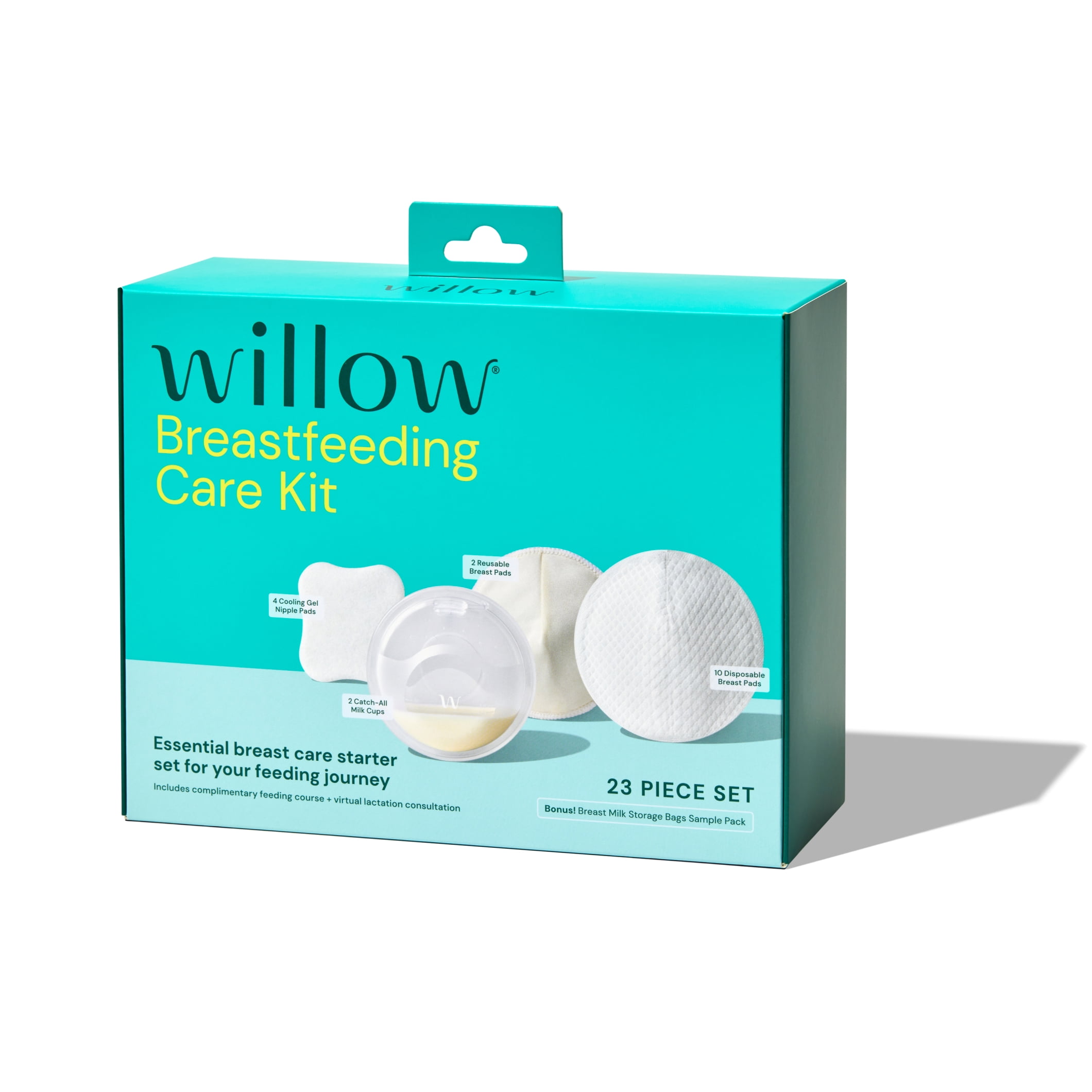 Willow Breastfeeding Essentials Care Kit, 23-Piece Nursing Set