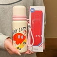 thumbnail image 1 of Taza Termo de acero inoxidable de alta apariencia, taza de agua para estudiantes con grafiti de dibujos animados divertidos para niños, taza de cuerda portátil para hombres y mujeres, 1 of 5