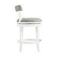 thumbnail image 5 of Hanover Swivel Counter Height Bar Stool - White and Gray - Set of 2, 5 of 9