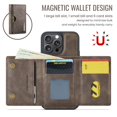 thumbnail image 2 of DG.MING Wallet Case for iPhone 16 Pro Max 6.9inch,Detachable Magnetic Wallet Phone Case with RFID Blocking, Card Slot,Holder, Leather Phone Case for Men Women,Grey,For iPhone 16 Pro Max, 2 of 9