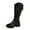 Black, variant on Bkhluea Women's Square Toe Knee High Boots Motorcycle Riding Pull-on Fashion Long Biker Boots for Women