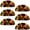 Multicolored 2, variant on PhooArto 6 Pcs Cup Drawer Pulls, Vintage Wooden Board Seashell Turtle Shell Shape Handles Cabinet Knobs for Dresser Cupboard Closet Wardrobe with Screws