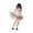 White Dress Women, variant on Dualoai 1/64 Scale Diorama Stylish Figure Scene Layout Resin Miniature Character for DIY Photograph Man