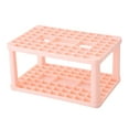 thumbnail image 2 of Hovmgk 72 Hole Makeup Brush Drying Rack, Multi-Function Storage Stand, Plastic Brush Organizer for Desk & Bathroom, Space-Saving Design for Makeup Brushes & Art Supplies, Pink/Gray/White, 2 of 8