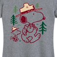 thumbnail image 3 of Peanuts - Snoopy and Woodstock Hiking - Women's Short Sleeve Graphic T-Shirt, 3 of 6