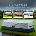 thumbnail image 5 of Outdoor Sofa Cover Waterproof Patio Bench Cover for 2 Seater Loveseat, 420D High Density Outside Furniture Cover with UV Silver Coating & Windproof Buckles (Gray-DarkGray, 60''x35''x31''), 5 of 8