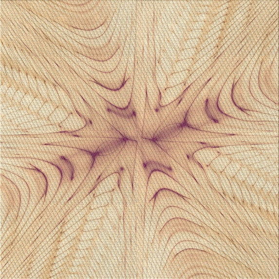 Ahgly Company Indoor Square Patterned Brown Sand Brown Area Rugs, 5' Square