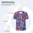 thumbnail image 4 of Balery Watercolor Butterflies Baseball Jersey for Men Casual Button Down Shirts Short Sleeve Active Team Sports Uniform-Large, 4 of 9