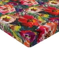 thumbnail image 4 of Ambesonne Nature Fitted Sheet, Blooming Poppy Print Garden, Queen Size, Dark Coral and Multicolor, 4 of 5