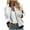 White, variant on Bomber Jackets for Women Trendy Stand Collar Zip Up Jacket Loose Casual Jackets Lightweight Outerwear