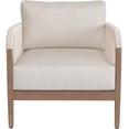 thumbnail image 3 of Meridian Furniture Chaise de Patio Extérieure en Tissu Résilient Maui Cream, 3 of 8