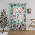 thumbnail image 4 of Naiovety Bonita cortina transparente con estampado navideño para un dormitorio elegante, fácil cuidado, cortinas de fácil instalación Kits de decoración para fiestas marrón 132*241, 4 of 6