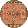 thumbnail image 1 of Ahgly Company Indoor Round Medallion Brown Traditional Area Rugs, 5' Round, 1 of 4
