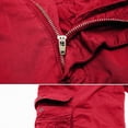 thumbnail image 7 of NIEWTR Men's Cargo Shorts Elastic Waist Relaxed Fit Cotton Casual Outdoor Lightweight Work Shorts Multi-Pockets(Red,31), 7 of 7