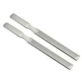 thumbnail image 1 of EeaseMX 2 limas de uñas profesionales de acero inoxidable de metal, pulidoras de doble cara, herramientas de manicura, tiras de pulido (plateadas), 1 of 7