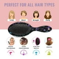 thumbnail image 7 of Black Halloween Ghost Spider Pattern Hair Brush,Girls Detangling Hair Brush,Glide Through Tangles with Ease for Wet & Dry Hair,8.8"X2.8", 7 of 7