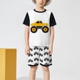 thumbnail image 6 of NIEWTR Toddler Summer Pjs Outfit For 5-6 Years Outfit Toddler Boy Summer Short Sleeves T-Shirt Tank Tops Elastic Shorts Set 2Pcs 2PCS Set Dailywear Set, 6 of 6