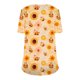 thumbnail image 4 of Pullover de Cuello Redondo de Manga Corta para Mujeres con Pecho Plisado Y Impresión de Abejas, Poliéster Casual, 4 of 6