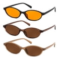 thumbnail image 3 of Gafas de sol FEISEDY retro ovaladas con diseño ojo de gato para mujer B0257, 3 of 6
