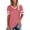Autre, variante sur Hauts Couture Manches Couleur Unie Casual V-neck T-shirt à Manches Courtes pour Femmes