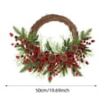 thumbnail image 3 of Wreath With Pinecones And Red Berries For Festive Home Valentines Day Wreaths 48 Wreath Storage Heart Shaped Wreath Frame Battery Lighted Christmas Wreath Wreath Christmas Thanksgiving Wreaths Outdoor, 3 of 9