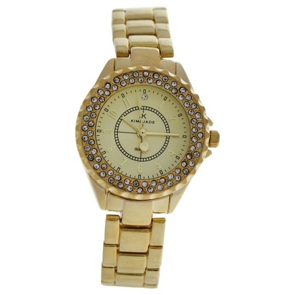 2033L-GG Gold Stainless Steel Bracelet Watch by Kim & Jade for Women - 1 Pc Watch