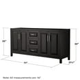 thumbnail image 4 of Wyndham Collection WCV252572DBBCXSXXMXX Daria 71" Double Free Standing Vanity Cabinet Only, 4 of 7