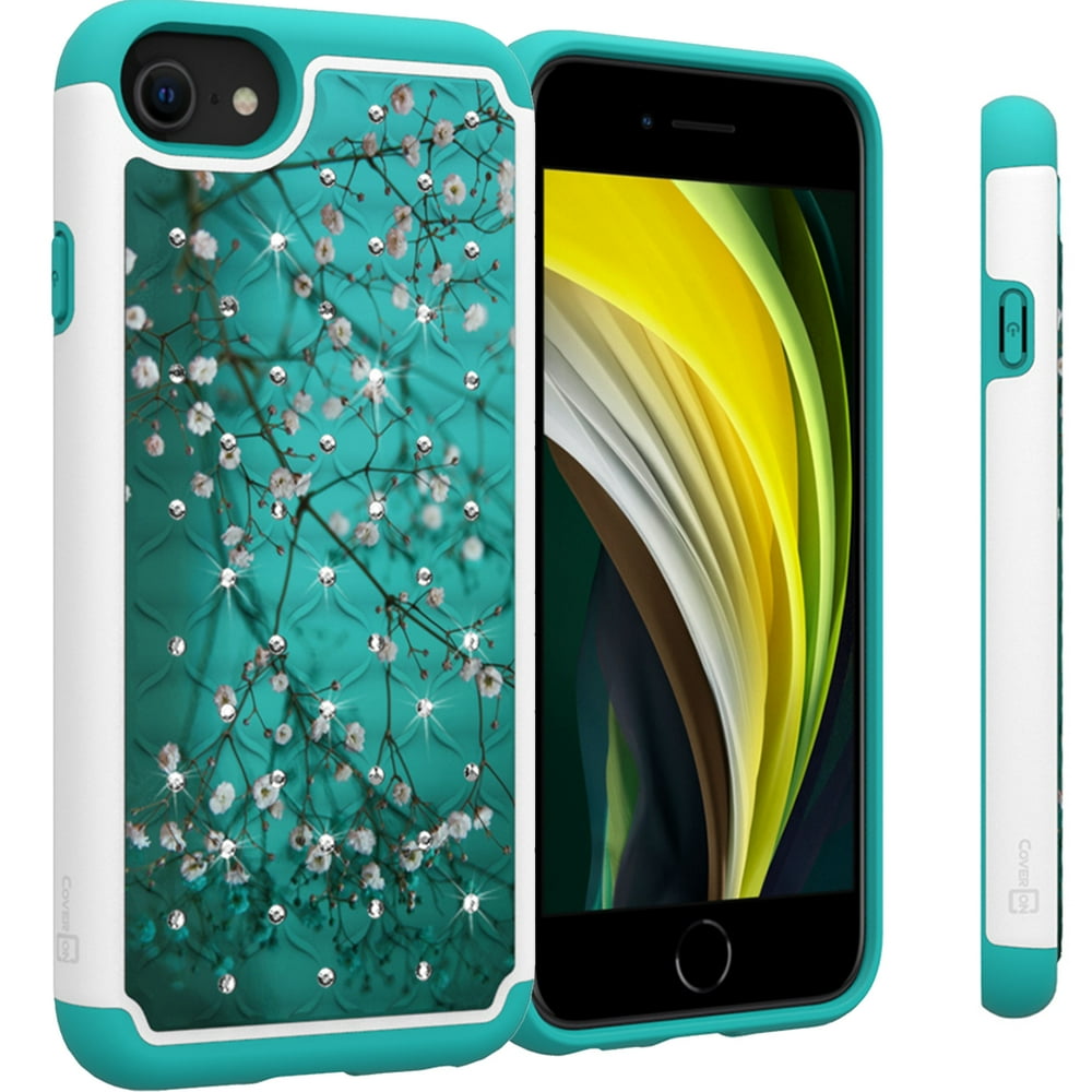 coveron-apple-iphone-se-2020-iphone-8-iphone-7-case-aurora-series-rhinestone-phone-cover