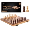 thumbnail image 1 of Juego de Ajedrez de Madera Magnético de 15 Pulgadas con Piezas Staunton Plegable de Viaje con Reinas, 1 of 9