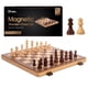 thumbnail image 1 of Juego de Ajedrez de Madera Magnético de 15 Pulgadas con Piezas Staunton Plegable de Viaje con Reinas, 1 of 9