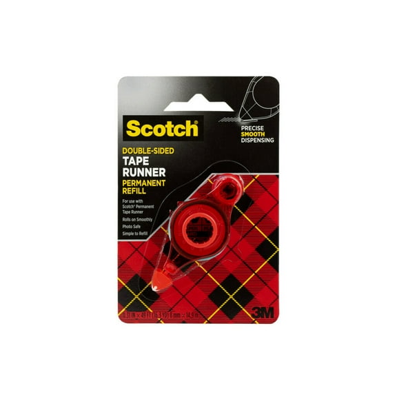 Scotch® Adhesive Dot Roller Refill, 1/3 in x 49 ft
