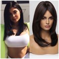 thumbnail image 3 of BERON Black Brown Women Wigs Long Wig with Bangs 18 Inches Synthetic Wigs for Daily Use Wigs Wig Cap Included, 3 of 5