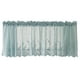thumbnail image 1 of Elegantes cortinas de gasa transparente con flores bordadas para baño Azul 130x41cm, 1 of 9
