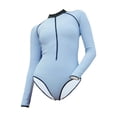 thumbnail image 1 of Traje de baño de 1 pieza para mujer, traje de baño femenino para piscina, surf, primavera Azul, 1 of 8