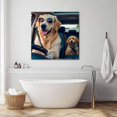 thumbnail image 3 of Summer Funny Wall Art Painting on Canvas, Modern Driving Dog Print Canvas Art Home Prints Wall Art Framed Modern Artwork for Living Room Bedroom Wall Decor 20x20in, 3 of 9
