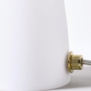 Urban Shop Novelty Glass Mushroom Lamp, Off-White Matte, 12 H, Plug-in
