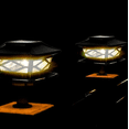 thumbnail image 5 of Paquete de 2 luces solares para exteriores, impermeables, decorativas, LED, para vallas (negro), 5 of 5