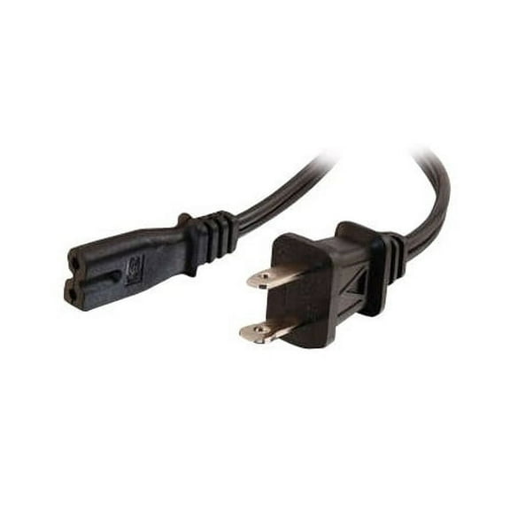 C2G 6ft Polarized 2-Slot Power Cord Black