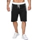 thumbnail image 1 of Pantalones cortos de entrenamiento para hombre, estilo casual, con cordón, cintura elástica, de secado rápido, para caminar y correr, color negro, talla L, 1 of 15