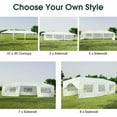 thumbnail image 6 of Backyard Tent for Parties, White 10x30ft Wedding Party Tent Patio Gazebo with 8 Removable Sidewalls, Canopy Tent for Camping Outside Party BBQ, 6 of 12