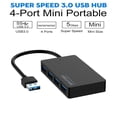 thumbnail image 4 of 2X 5Gbps de Alta Velocidad USB 3.0 Hub 4 Puertos Adaptador Divisor USB para PC Fuente de Alimentación para Computadora Portátil, 4 of 5