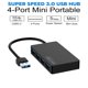 thumbnail image 4 of 2X 5Gbps de Alta Velocidad USB 3.0 Hub 4 Puertos Adaptador Divisor USB para PC Fuente de Alimentación para Computadora Portátil, 4 of 5