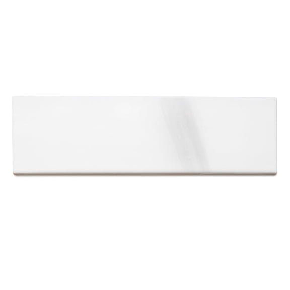 The Tile Life Piave 3" x 10" Bianco Glossy Ceramic Bullnose Tile