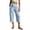 Blue1, variant on Women's Pants, Women's Effortless Casual Wide Leg Cropped Pants For With And Pockets – Soft Solid Knit Everyday Comfort Women Harem Pants Casual High Waist Green XL