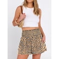 thumbnail image 3 of ANRABESS Shorts for Women Summer Casual High Smocked Waist Wide Leg Lounge Comfy Baggy Shorts 2026 Beach Vacation Clothes Tan Blue Polka Dot Large, 3 of 12