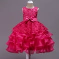 thumbnail image 3 of Versión de vestido con volantes para niños grandes Vestido con lazo para niños 582 Adecuado para varias alturas, 3 of 5