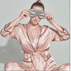 THXSILK 19 Momme Silk Sleep Eye Mask，Comfortable, essential for home travel，All kinds of colors are available，3.9"x 9.0"