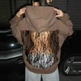 thumbnail image 4 of Oversized Hoodies for Women Sexy See Through Lace Patckwork Pullover Casual Sweatshirts Loose Long Sleeve Tunic Tops, 4 of 4