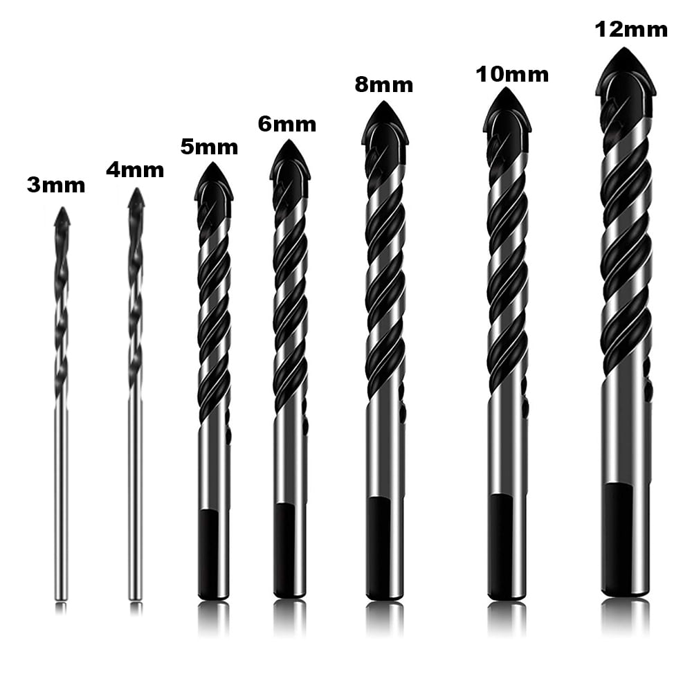Glass Plastic and Wood Tungsten Carbide Tip Autoly Drill Bit Set for Tile,Concrete Brick 2 Pieces 10mm 